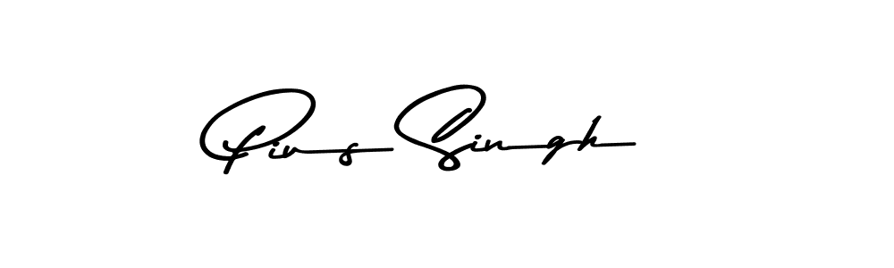 Design your own signature with our free online signature maker. With this signature software, you can create a handwritten (Asem Kandis PERSONAL USE) signature for name Pius Singh. Pius Singh signature style 9 images and pictures png