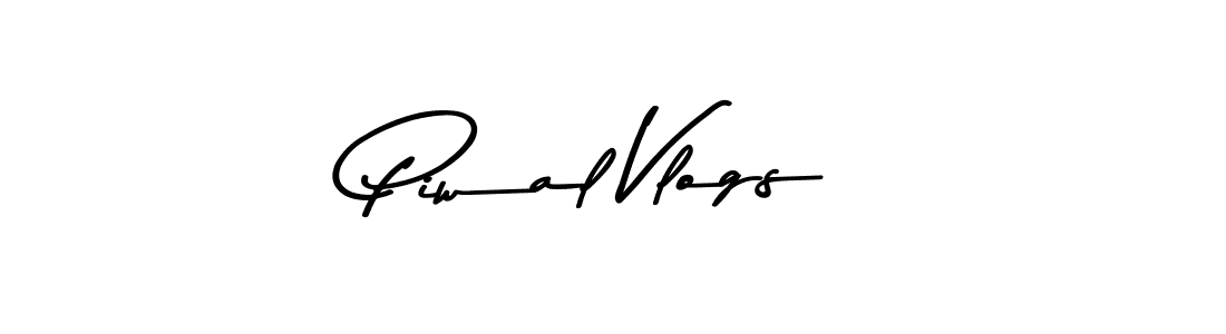 Design your own signature with our free online signature maker. With this signature software, you can create a handwritten (Asem Kandis PERSONAL USE) signature for name Piwal Vlogs. Piwal Vlogs signature style 9 images and pictures png