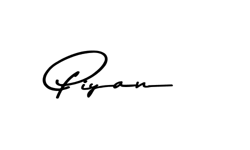 Design your own signature with our free online signature maker. With this signature software, you can create a handwritten (Asem Kandis PERSONAL USE) signature for name Piyan. Piyan signature style 9 images and pictures png