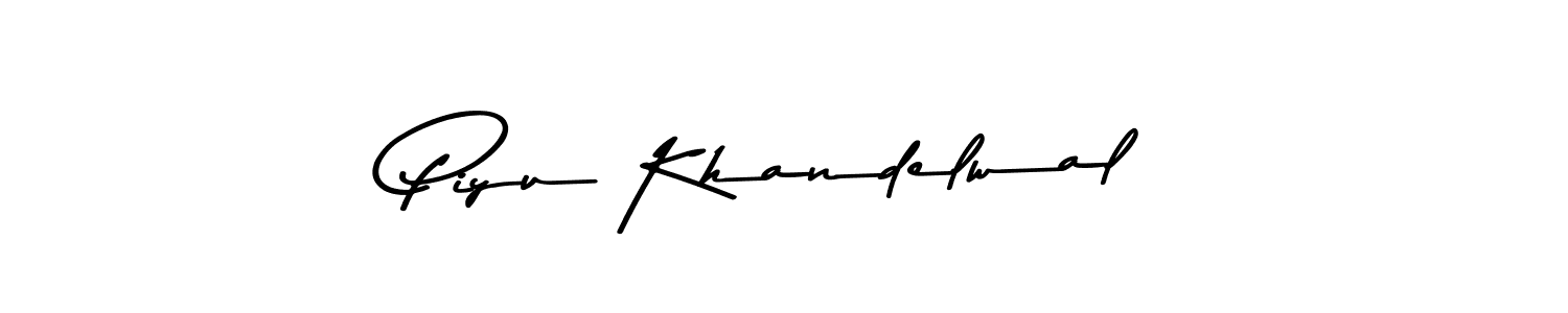 Piyu Khandelwal stylish signature style. Best Handwritten Sign (Asem Kandis PERSONAL USE) for my name. Handwritten Signature Collection Ideas for my name Piyu Khandelwal. Piyu Khandelwal signature style 9 images and pictures png
