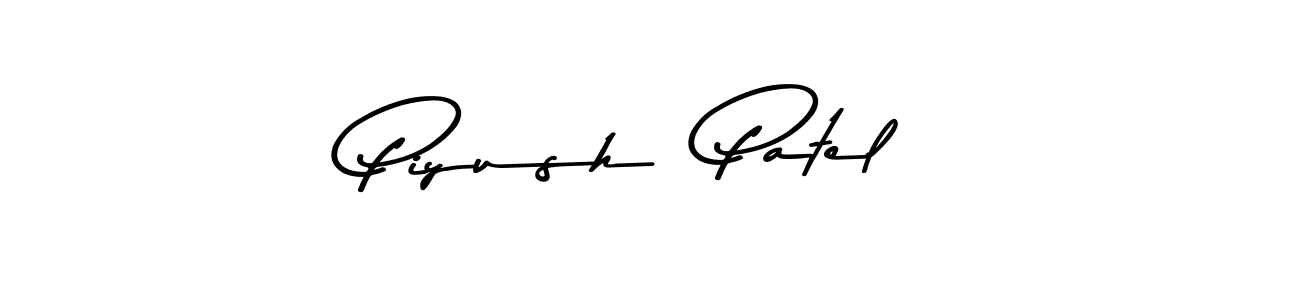 How to make Piyush  Patel name signature. Use Asem Kandis PERSONAL USE style for creating short signs online. This is the latest handwritten sign. Piyush  Patel signature style 9 images and pictures png