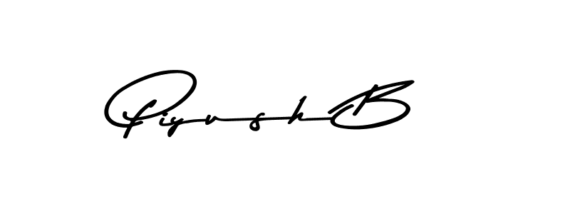 Also we have Piyush B name is the best signature style. Create professional handwritten signature collection using Asem Kandis PERSONAL USE autograph style. Piyush B signature style 9 images and pictures png