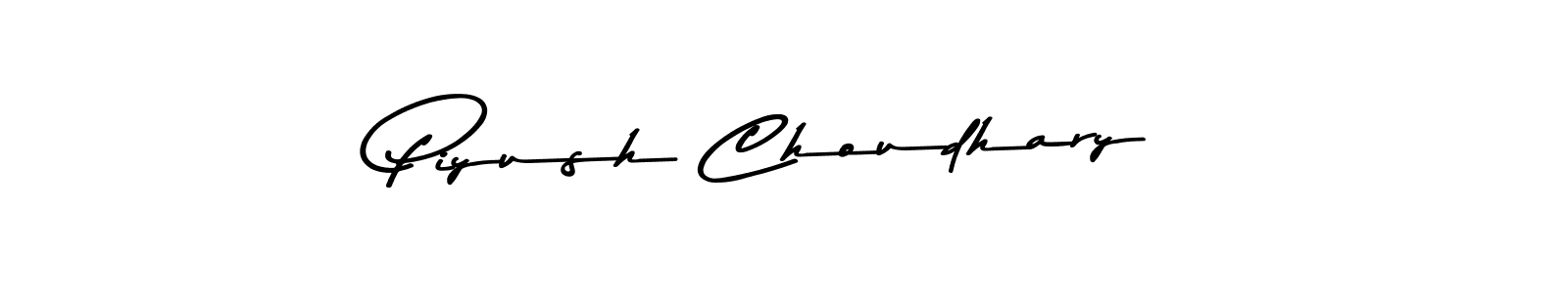 Piyush Choudhary stylish signature style. Best Handwritten Sign (Asem Kandis PERSONAL USE) for my name. Handwritten Signature Collection Ideas for my name Piyush Choudhary. Piyush Choudhary signature style 9 images and pictures png