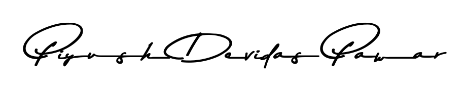 Upgrade your professional image with Piyush Devidas Pawar signature created with Asem Kandis PERSONAL USE font. Fast, free, and watermark-free download. Piyush Devidas Pawar signature style 9 images and pictures png