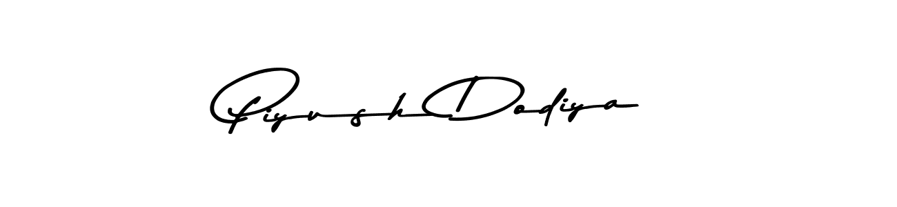 Design your own signature with our free online signature maker. With this signature software, you can create a handwritten (Asem Kandis PERSONAL USE) signature for name Piyush Dodiya. Piyush Dodiya signature style 9 images and pictures png