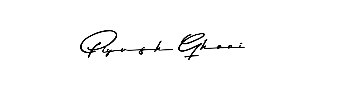 How to make Piyush Ghooi signature? Asem Kandis PERSONAL USE is a professional autograph style. Create handwritten signature for Piyush Ghooi name. Piyush Ghooi signature style 9 images and pictures png