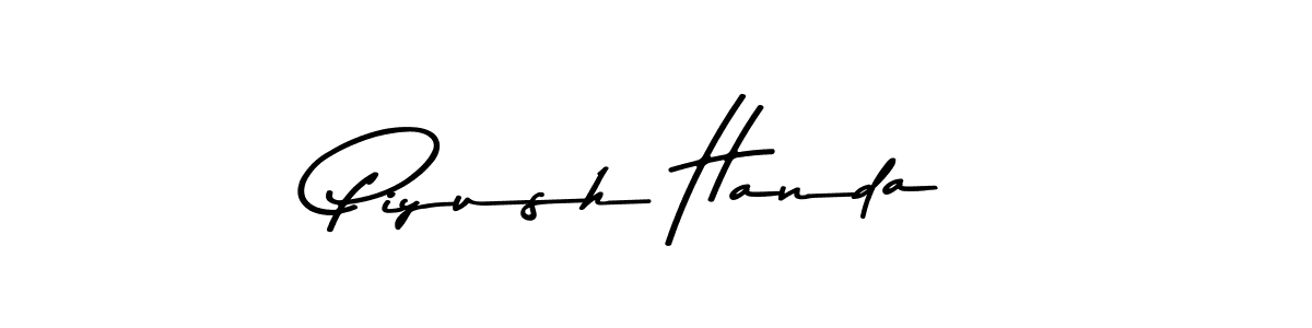 Design your own signature with our free online signature maker. With this signature software, you can create a handwritten (Asem Kandis PERSONAL USE) signature for name Piyush Handa. Piyush Handa signature style 9 images and pictures png