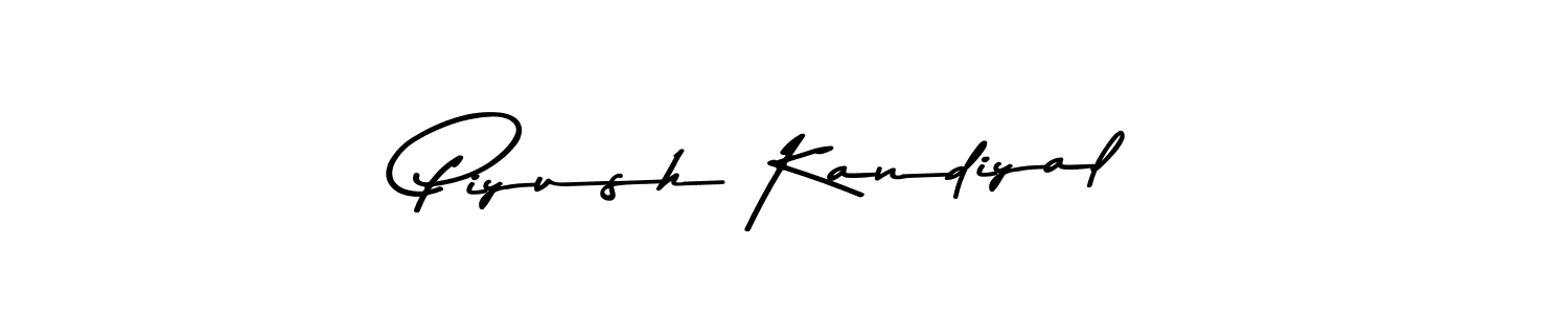 How to make Piyush Kandiyal name signature. Use Asem Kandis PERSONAL USE style for creating short signs online. This is the latest handwritten sign. Piyush Kandiyal signature style 9 images and pictures png