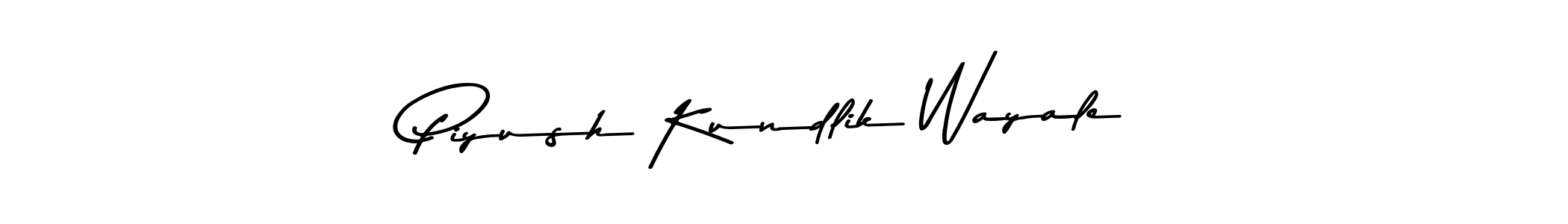 Use a signature maker to create a handwritten signature online. With this signature software, you can design (Asem Kandis PERSONAL USE) your own signature for name Piyush Kundlik Wayale. Piyush Kundlik Wayale signature style 9 images and pictures png