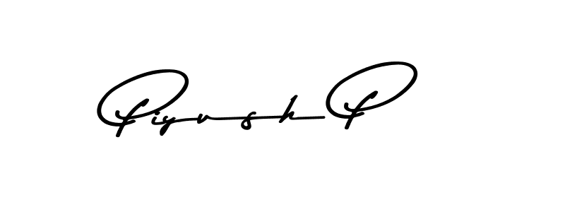 Piyush P stylish signature style. Best Handwritten Sign (Asem Kandis PERSONAL USE) for my name. Handwritten Signature Collection Ideas for my name Piyush P. Piyush P signature style 9 images and pictures png