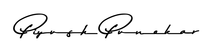 Try this chic Piyush Punekar handwritten sign style. Using Asem Kandis PERSONAL USE font elements, it gives your name a sleek, memorable identity. Piyush Punekar signature style 9 images and pictures png