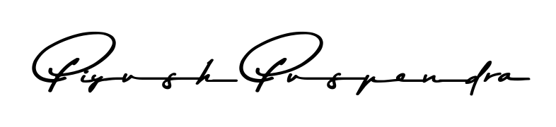 Make your name Piyush Puspendra memorable on every contract using Asem Kandis PERSONAL USE autograph style. Instant transparent background export available. Piyush Puspendra signature style 9 images and pictures png