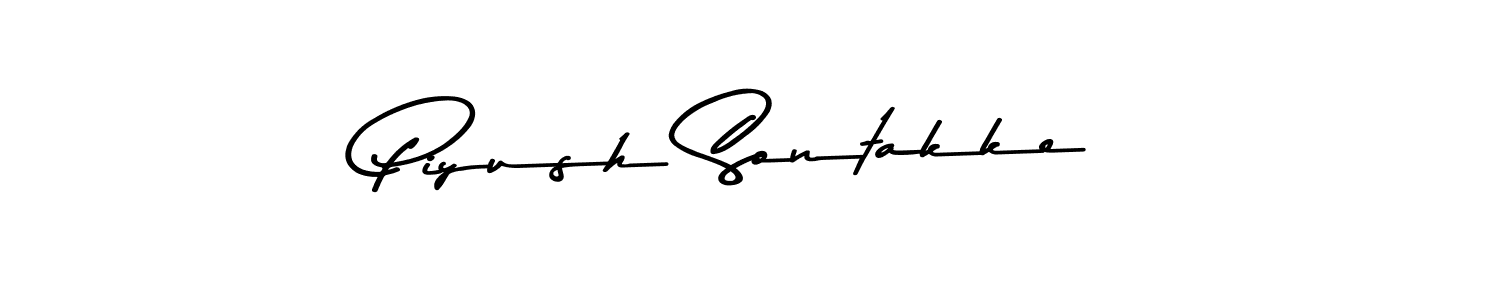 Asem Kandis PERSONAL USE is a professional signature style that is perfect for those who want to add a touch of class to their signature. It is also a great choice for those who want to make their signature more unique. Get Piyush Sontakke name to fancy signature for free. Piyush Sontakke signature style 9 images and pictures png