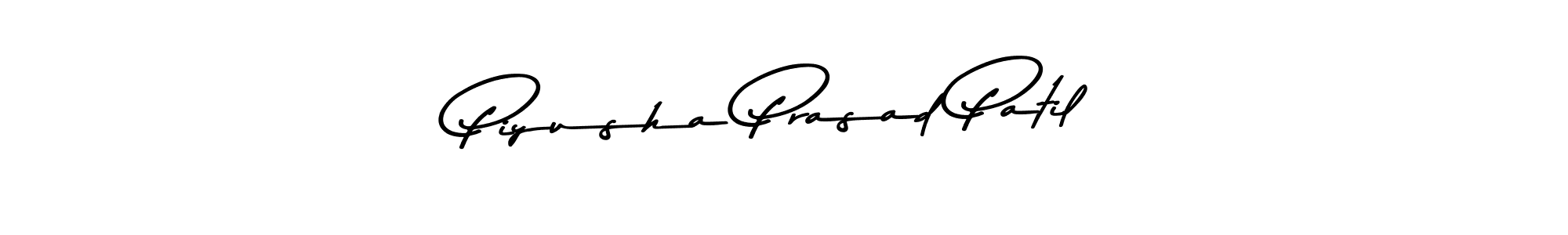 The best way (Asem Kandis PERSONAL USE) to make a short signature is to pick only two or three words in your name. The name Piyusha Prasad Patil include a total of six letters. For converting this name. Piyusha Prasad Patil signature style 9 images and pictures png