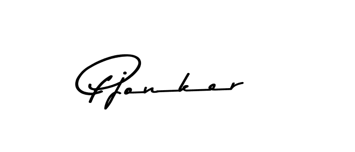 Make a beautiful signature design for name Pjonker. With this signature (Asem Kandis PERSONAL USE) style, you can create a handwritten signature for free. Pjonker signature style 9 images and pictures png