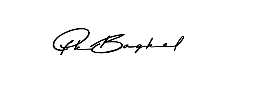 How to make Pk Baghel name signature. Use Asem Kandis PERSONAL USE style for creating short signs online. This is the latest handwritten sign. Pk Baghel signature style 9 images and pictures png