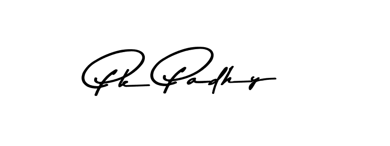 Make a beautiful signature design for name Pk Padhy. With this signature (Asem Kandis PERSONAL USE) style, you can create a handwritten signature for free. Pk Padhy signature style 9 images and pictures png