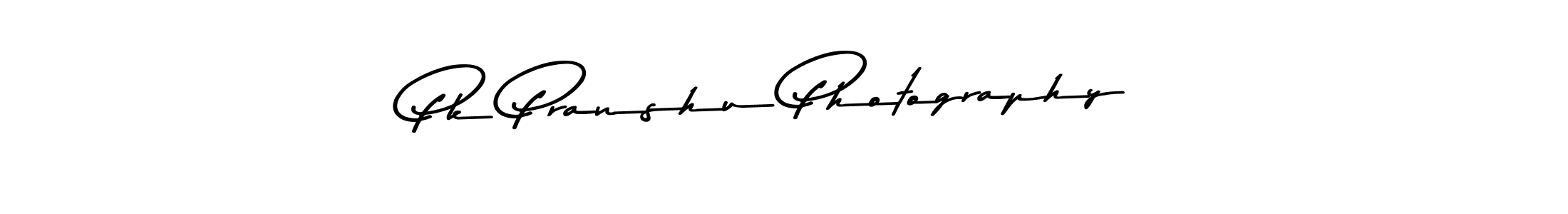 How to make Pk Pranshu Photography name signature. Use Asem Kandis PERSONAL USE style for creating short signs online. This is the latest handwritten sign. Pk Pranshu Photography signature style 9 images and pictures png