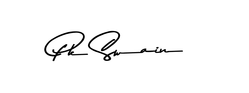 How to make Pk Swain name signature. Use Asem Kandis PERSONAL USE style for creating short signs online. This is the latest handwritten sign. Pk Swain signature style 9 images and pictures png