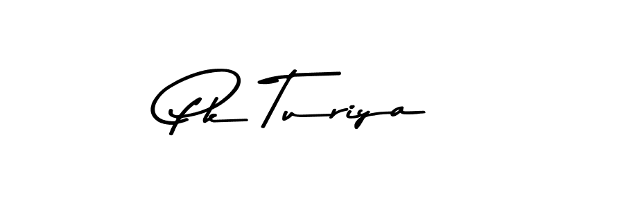 Design your own signature with our free online signature maker. With this signature software, you can create a handwritten (Asem Kandis PERSONAL USE) signature for name Pk Turiya. Pk Turiya signature style 9 images and pictures png