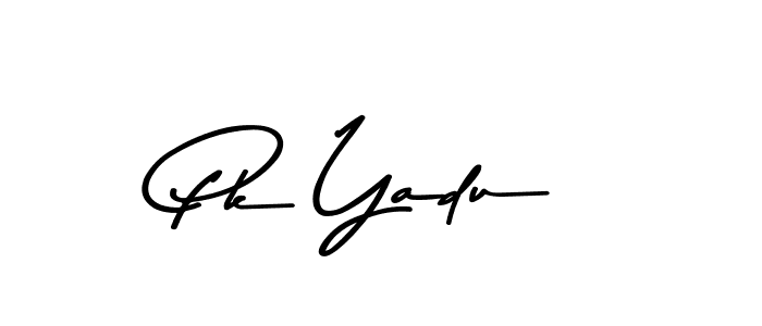 Use a signature maker to create a handwritten signature online. With this signature software, you can design (Asem Kandis PERSONAL USE) your own signature for name Pk Yadu. Pk Yadu signature style 9 images and pictures png