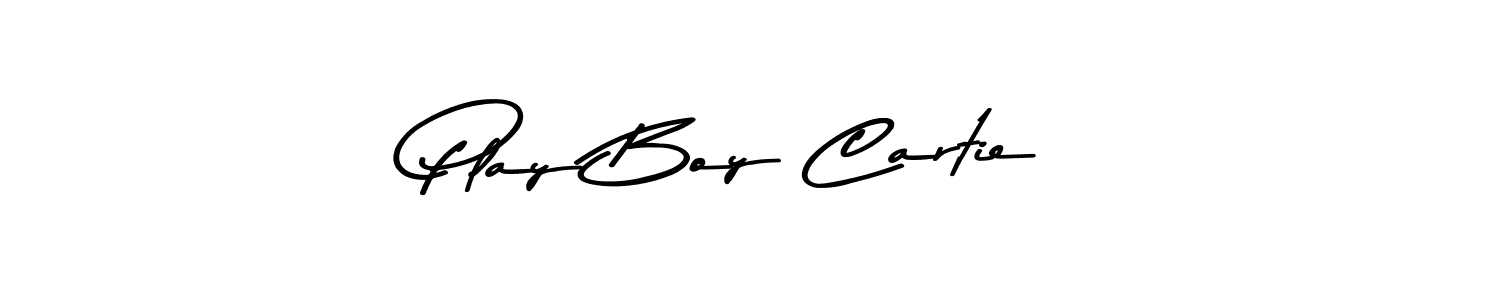 How to make Play Boy Cartie name signature. Use Asem Kandis PERSONAL USE style for creating short signs online. This is the latest handwritten sign. Play Boy Cartie signature style 9 images and pictures png