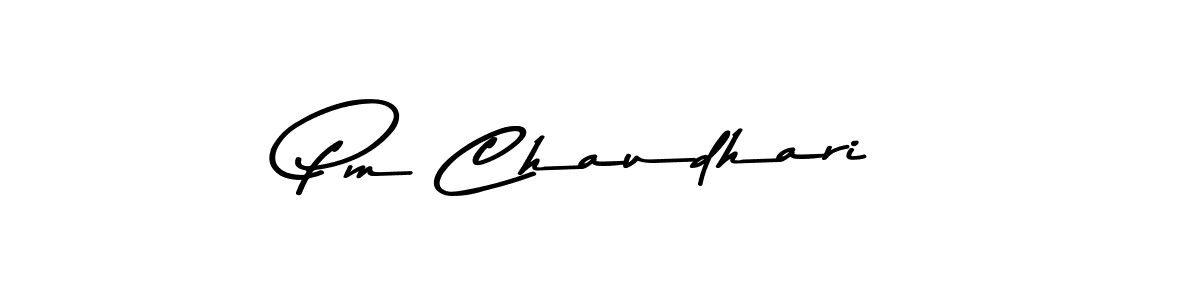 Use a signature maker to create a handwritten signature online. With this signature software, you can design (Asem Kandis PERSONAL USE) your own signature for name Pm Chaudhari. Pm Chaudhari signature style 9 images and pictures png