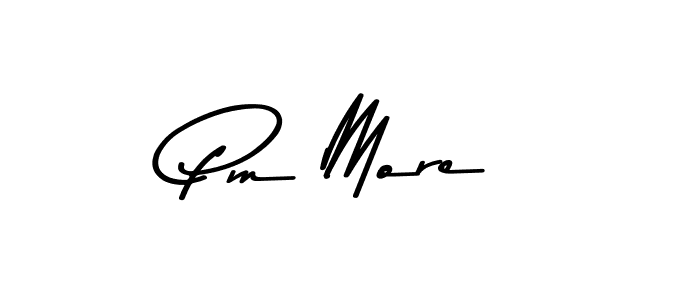 Pm More stylish signature style. Best Handwritten Sign (Asem Kandis PERSONAL USE) for my name. Handwritten Signature Collection Ideas for my name Pm More. Pm More signature style 9 images and pictures png