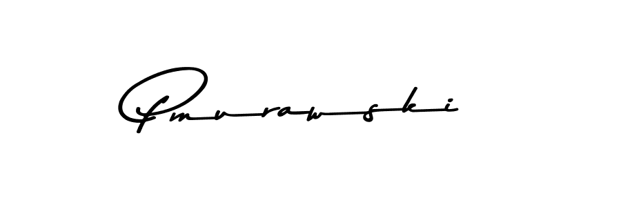 How to make Pmurawski name signature. Use Asem Kandis PERSONAL USE style for creating short signs online. This is the latest handwritten sign. Pmurawski signature style 9 images and pictures png
