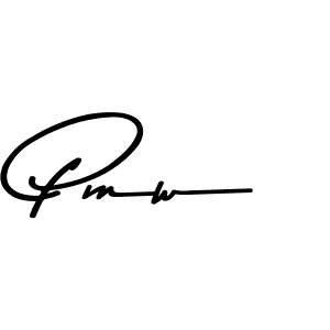 Make a beautiful signature design for name Pmw. With this signature (Asem Kandis PERSONAL USE) style, you can create a handwritten signature for free. Pmw signature style 9 images and pictures png