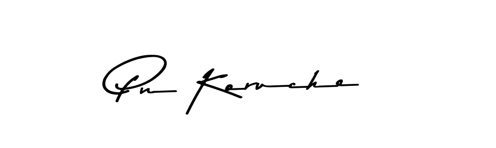 The best way (Asem Kandis PERSONAL USE) to make a short signature is to pick only two or three words in your name. The name Pn Koruche include a total of six letters. For converting this name. Pn Koruche signature style 9 images and pictures png