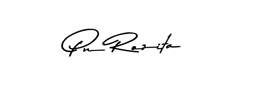 Make a beautiful signature design for name Pn Rozita. With this signature (Asem Kandis PERSONAL USE) style, you can create a handwritten signature for free. Pn Rozita signature style 9 images and pictures png