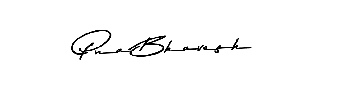 How to make Pna Bhavesh name signature. Use Asem Kandis PERSONAL USE style for creating short signs online. This is the latest handwritten sign. Pna Bhavesh signature style 9 images and pictures png