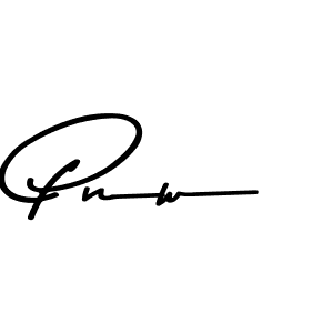 Design your own signature with our free online signature maker. With this signature software, you can create a handwritten (Asem Kandis PERSONAL USE) signature for name Pnw. Pnw signature style 9 images and pictures png