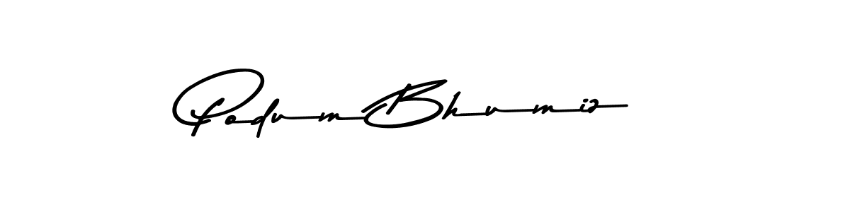 Podum Bhumiz stylish signature style. Best Handwritten Sign (Asem Kandis PERSONAL USE) for my name. Handwritten Signature Collection Ideas for my name Podum Bhumiz. Podum Bhumiz signature style 9 images and pictures png