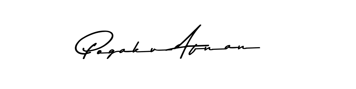 Pogaku Afnan stylish signature style. Best Handwritten Sign (Asem Kandis PERSONAL USE) for my name. Handwritten Signature Collection Ideas for my name Pogaku Afnan. Pogaku Afnan signature style 9 images and pictures png