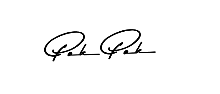 Make a beautiful signature design for name Pok Pok. With this signature (Asem Kandis PERSONAL USE) style, you can create a handwritten signature for free. Pok Pok signature style 9 images and pictures png