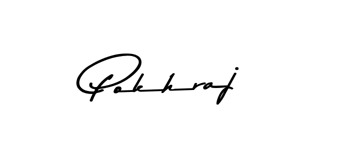 How to make Pokhraj name signature. Use Asem Kandis PERSONAL USE style for creating short signs online. This is the latest handwritten sign. Pokhraj signature style 9 images and pictures png