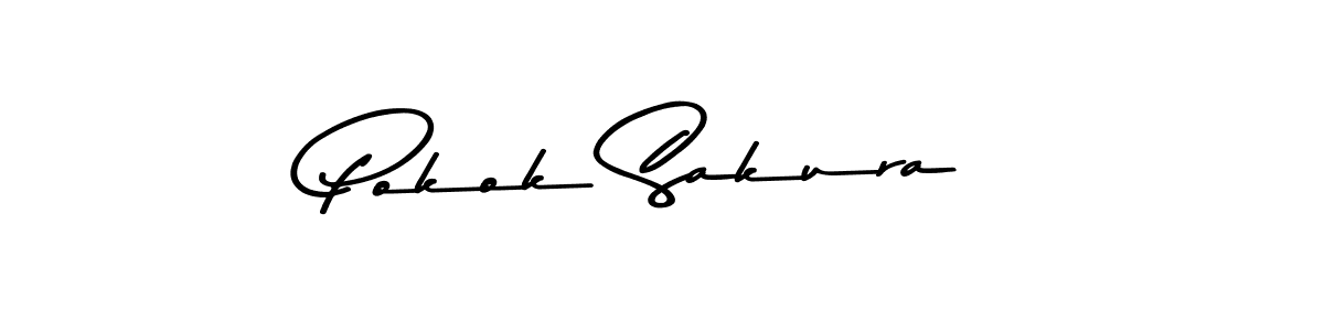 Pokok Sakura stylish signature style. Best Handwritten Sign (Asem Kandis PERSONAL USE) for my name. Handwritten Signature Collection Ideas for my name Pokok Sakura. Pokok Sakura signature style 9 images and pictures png