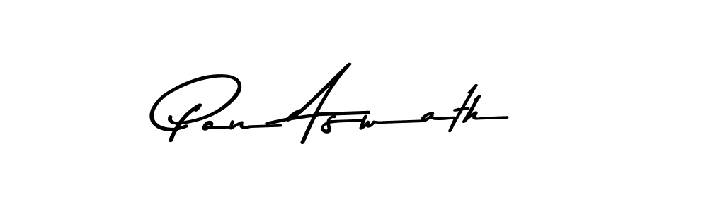 How to make Pon Aswath name signature. Use Asem Kandis PERSONAL USE style for creating short signs online. This is the latest handwritten sign. Pon Aswath signature style 9 images and pictures png