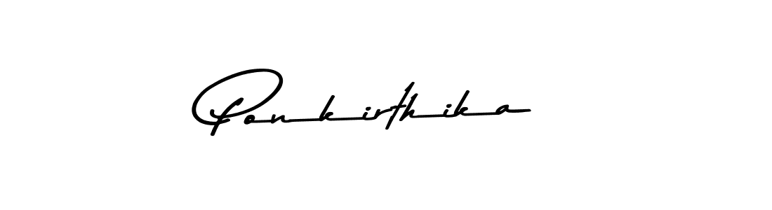 Similarly Asem Kandis PERSONAL USE is the best handwritten signature design. Signature creator online .You can use it as an online autograph creator for name Ponkirthika. Ponkirthika signature style 9 images and pictures png