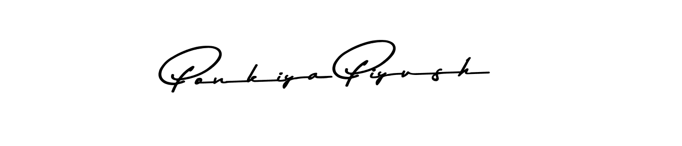 Ponkiya Piyush stylish signature style. Best Handwritten Sign (Asem Kandis PERSONAL USE) for my name. Handwritten Signature Collection Ideas for my name Ponkiya Piyush. Ponkiya Piyush signature style 9 images and pictures png