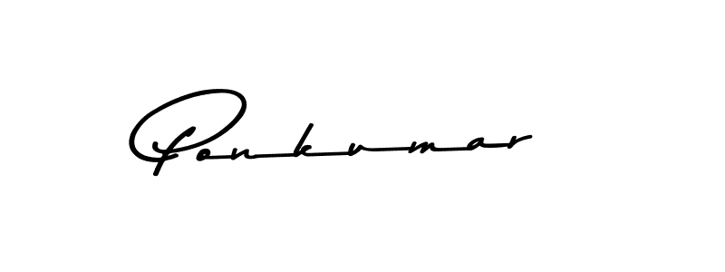 if you are searching for the best signature style for your name Ponkumar. so please give up your signature search. here we have designed multiple signature styles  using Asem Kandis PERSONAL USE. Ponkumar signature style 9 images and pictures png
