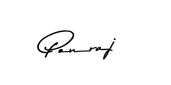 How to make Ponraj signature? Asem Kandis PERSONAL USE is a professional autograph style. Create handwritten signature for Ponraj name. Ponraj signature style 9 images and pictures png