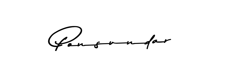 How to make Ponsundar signature? Asem Kandis PERSONAL USE is a professional autograph style. Create handwritten signature for Ponsundar name. Ponsundar signature style 9 images and pictures png