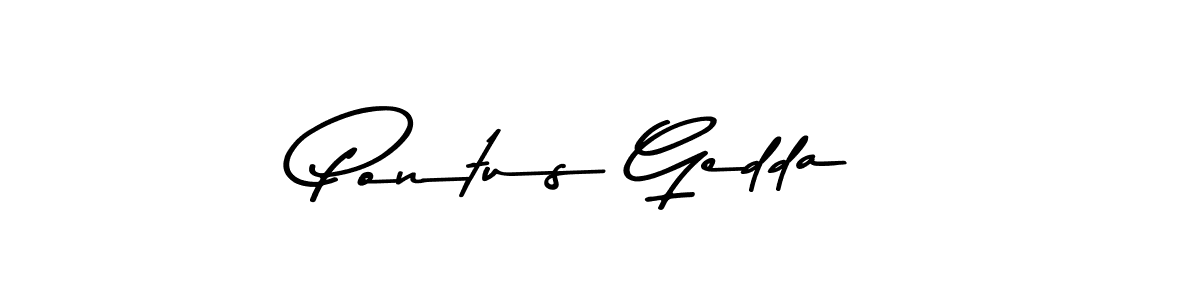 Create a beautiful signature design for name Pontus Gedda. With this signature (Asem Kandis PERSONAL USE) fonts, you can make a handwritten signature for free. Pontus Gedda signature style 9 images and pictures png