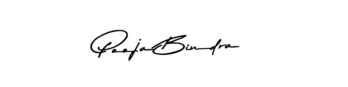 How to make Pooja Bindra name signature. Use Asem Kandis PERSONAL USE style for creating short signs online. This is the latest handwritten sign. Pooja Bindra signature style 9 images and pictures png
