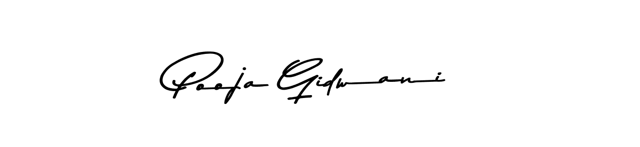 Make a beautiful signature design for name Pooja Gidwani. With this signature (Asem Kandis PERSONAL USE) style, you can create a handwritten signature for free. Pooja Gidwani signature style 9 images and pictures png