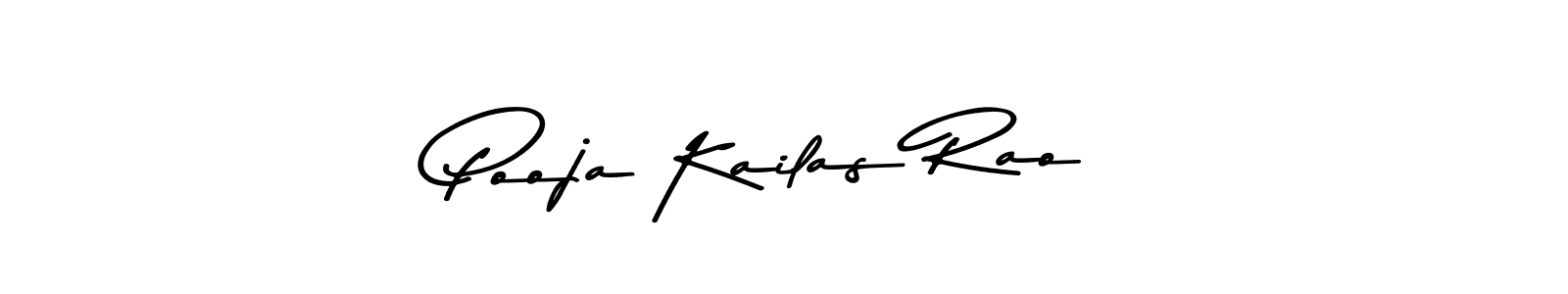 Pooja Kailas Rao stylish signature style. Best Handwritten Sign (Asem Kandis PERSONAL USE) for my name. Handwritten Signature Collection Ideas for my name Pooja Kailas Rao. Pooja Kailas Rao signature style 9 images and pictures png