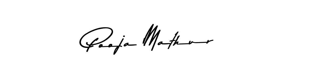 How to make Pooja Mathur name signature. Use Asem Kandis PERSONAL USE style for creating short signs online. This is the latest handwritten sign. Pooja Mathur signature style 9 images and pictures png
